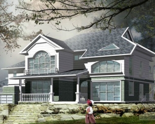 686两层农村别墅住宅全套施工图20m×14m