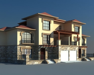 641双拼二层半别墅住宅建筑图纸51m×13m