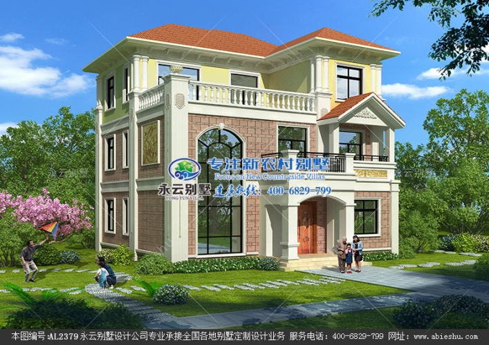 带独立厨房三层复式楼乡村别墅自建房设计定制案例